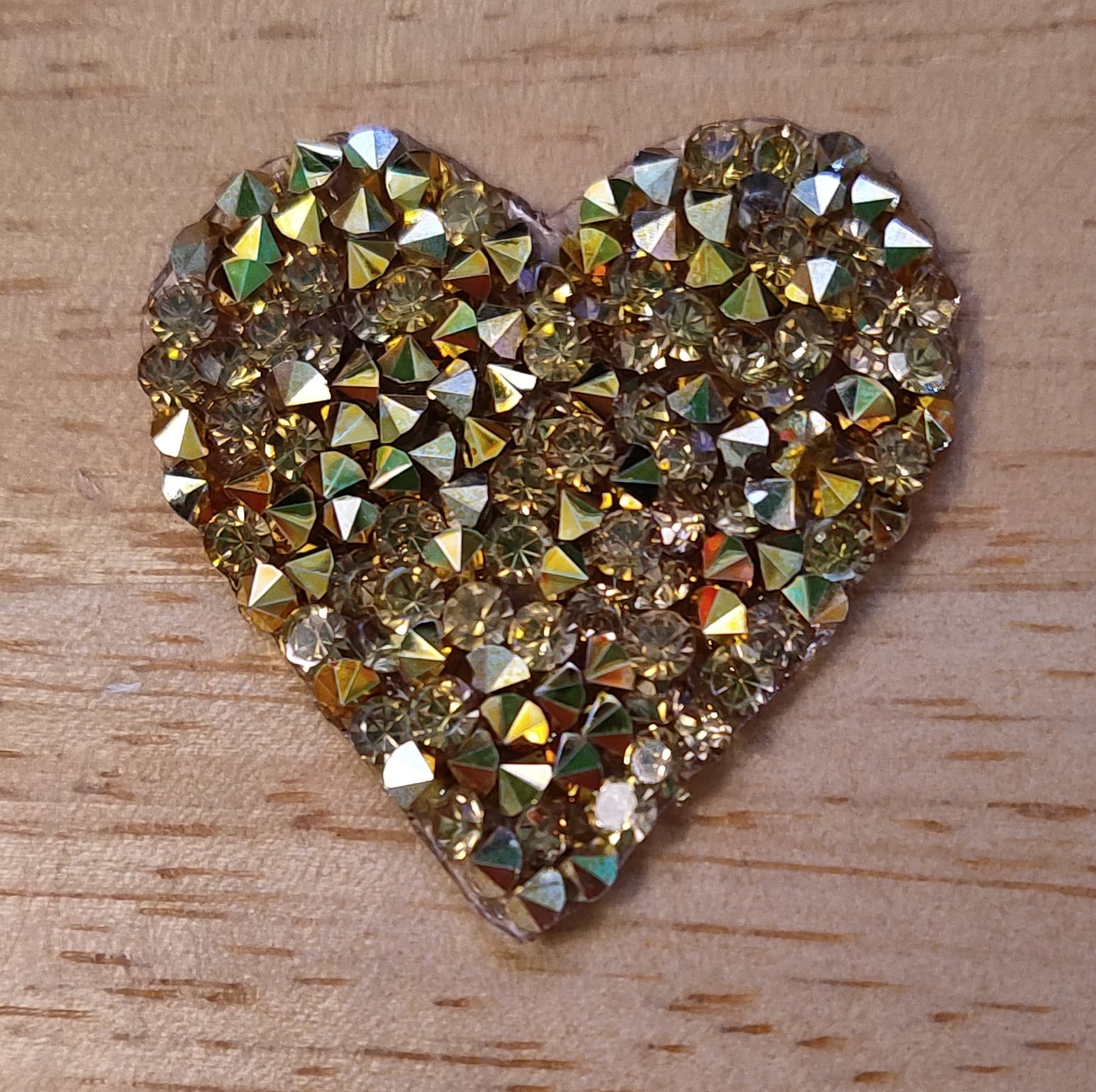 Heart Rhinestone Iron On Patch - Image 3