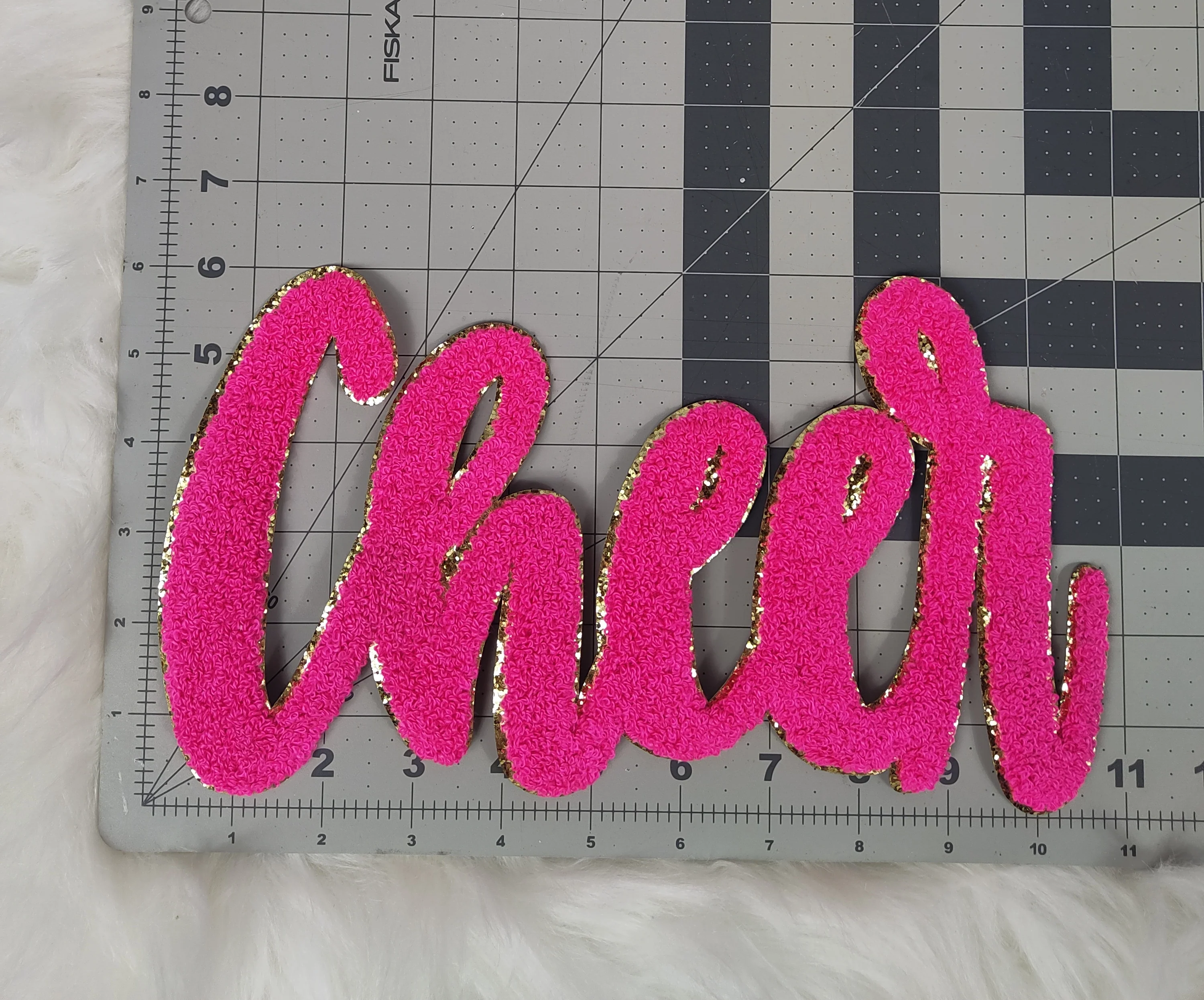 Cursive Cheer Chenille Large Iron-on Patch - Image 5