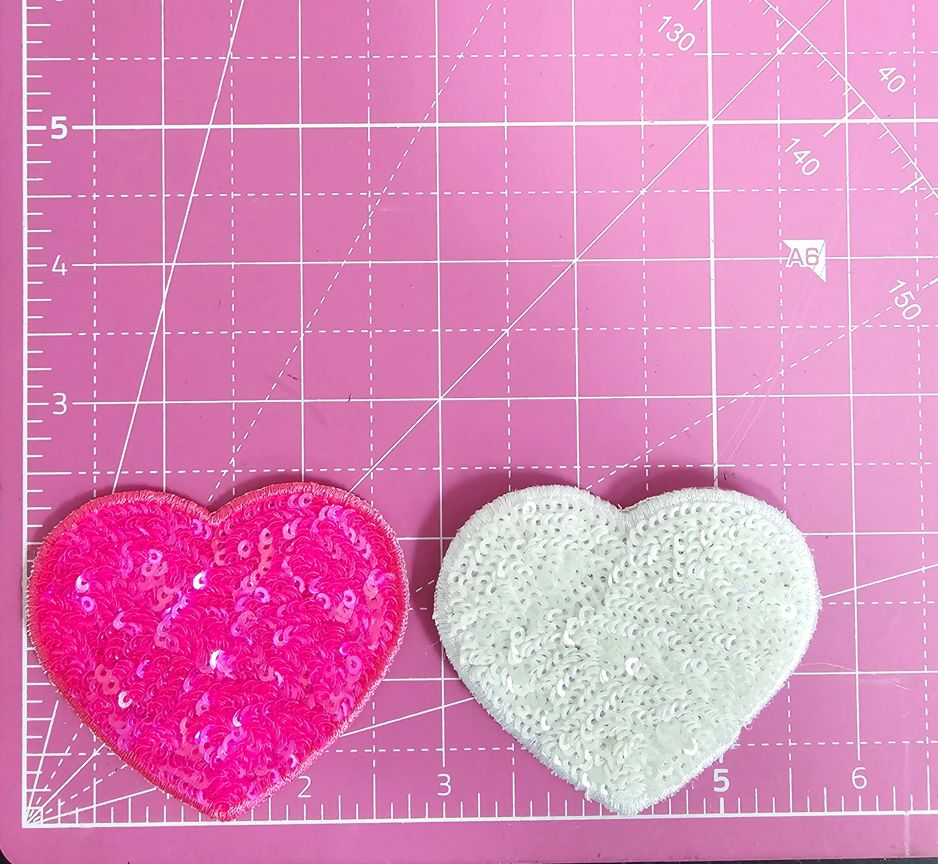Sequin Heart Embroidery Iron On Patch - Image 7