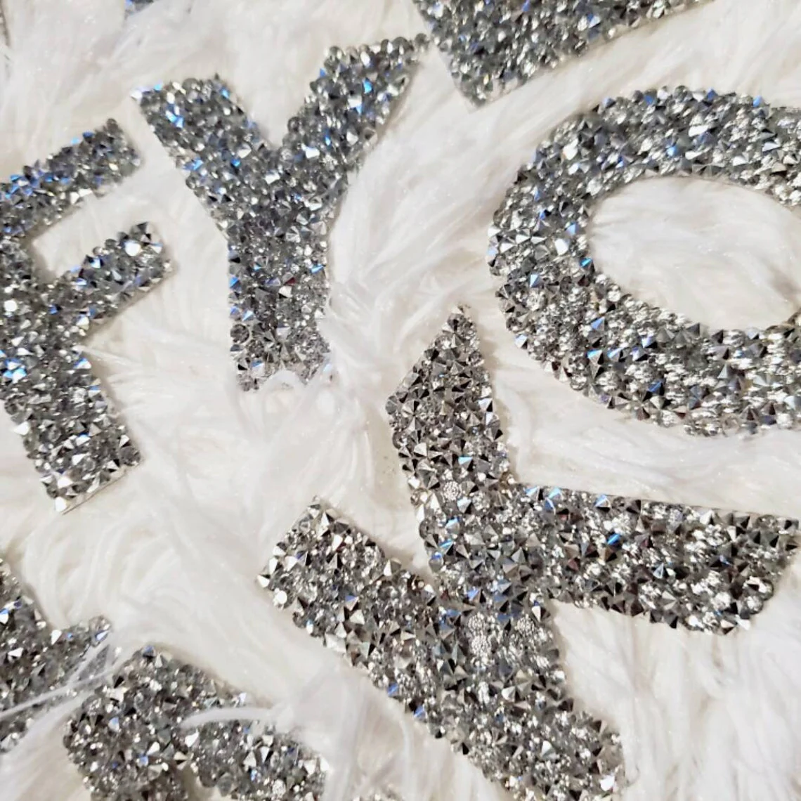 Silver Rhinestone 2" Iron-on Patches - Image 3