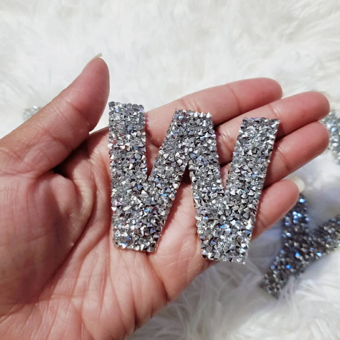 Silver Rhinestone 2" Iron-on Patches - Image 4
